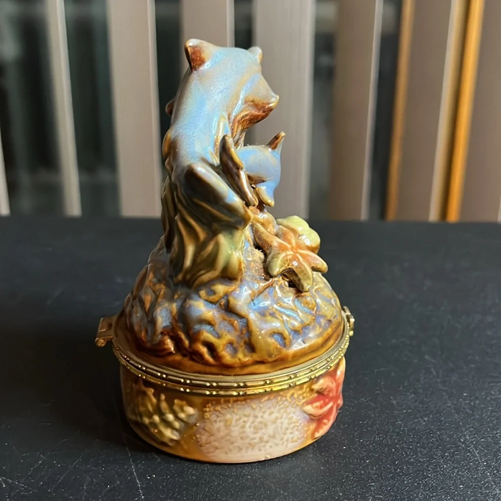 Vintage Dolphin Trinket Box